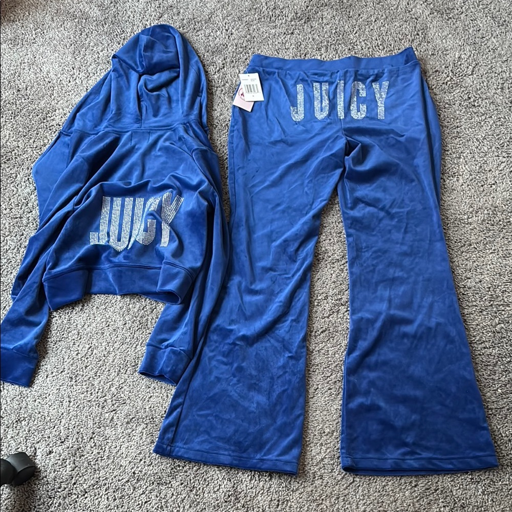 Juicy Couture Blue Velour Tracksuit